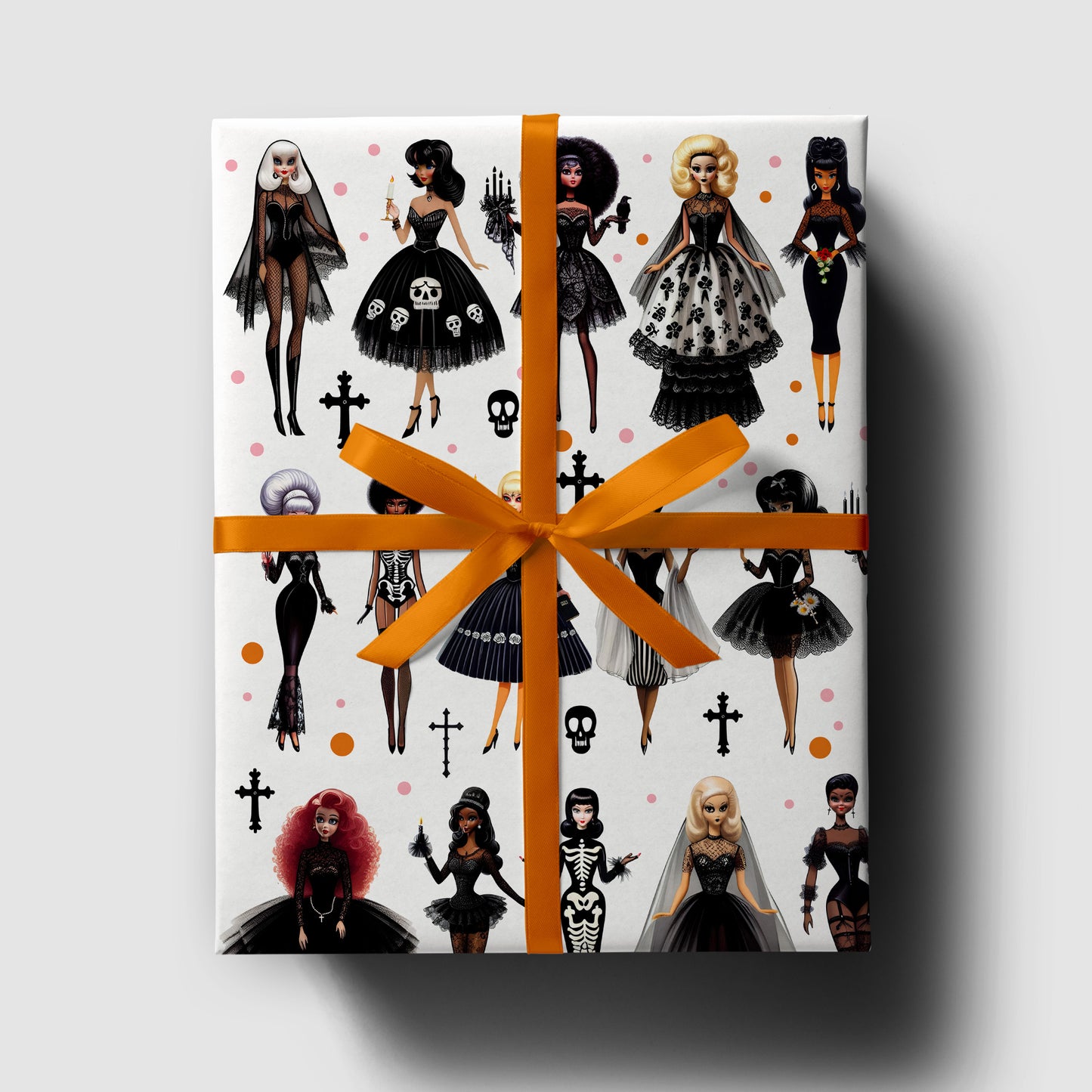 Gothic Fashion Dolls Luxury Wrapping Paper
