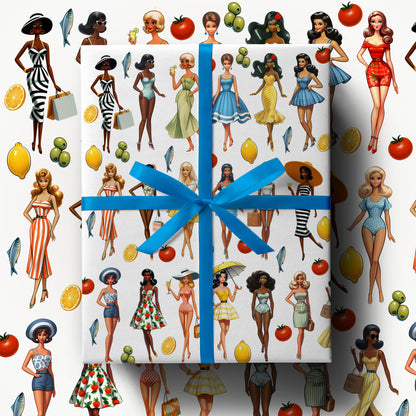Dolce Vita Fashion Dolls Luxury Wrapping Paper