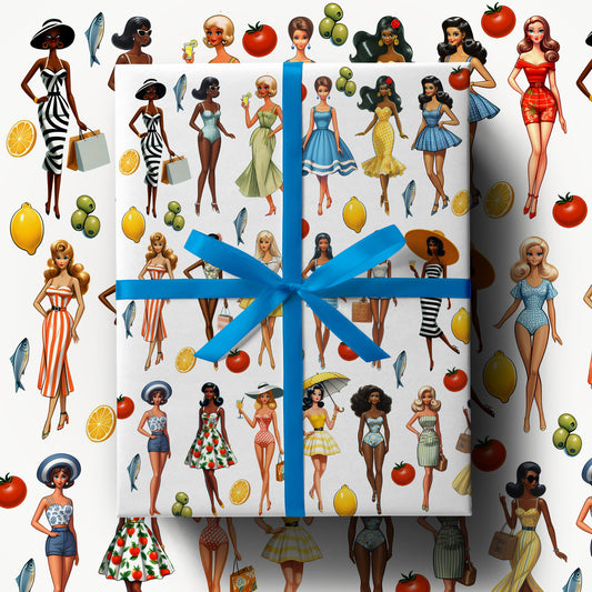 Dolce Vita Fashion Dolls Luxury Wrapping Paper