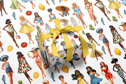 Dolce Vita Fashion Dolls Luxury Wrapping Paper