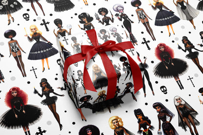 Gothic Fashion Dolls Luxury Wrapping Paper