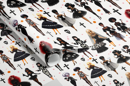 Gothic Fashion Dolls Luxury Wrapping Paper