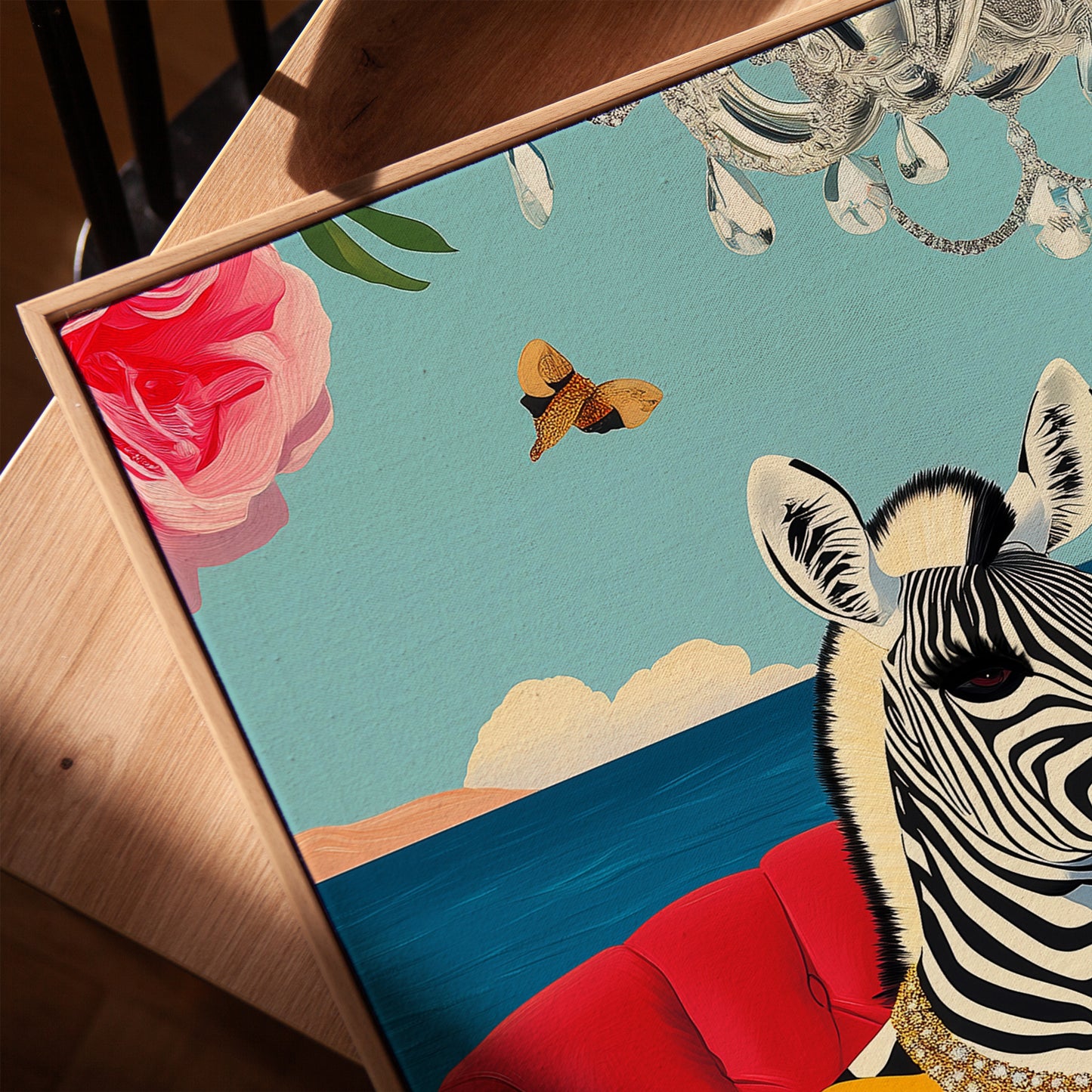 Zebra Society Diptych Canvas Art Print